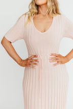 Oakley Ribbed Maxi Dress in Light Pink - Bump Friendly *Final-Sale*