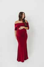 Monroe Half Sleeve Maxi Dress in Red - Bump Friendly *Final Sale*