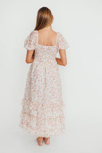 Danielle Corset Maxi Dress in White/Pink Floral *Final-Sale*