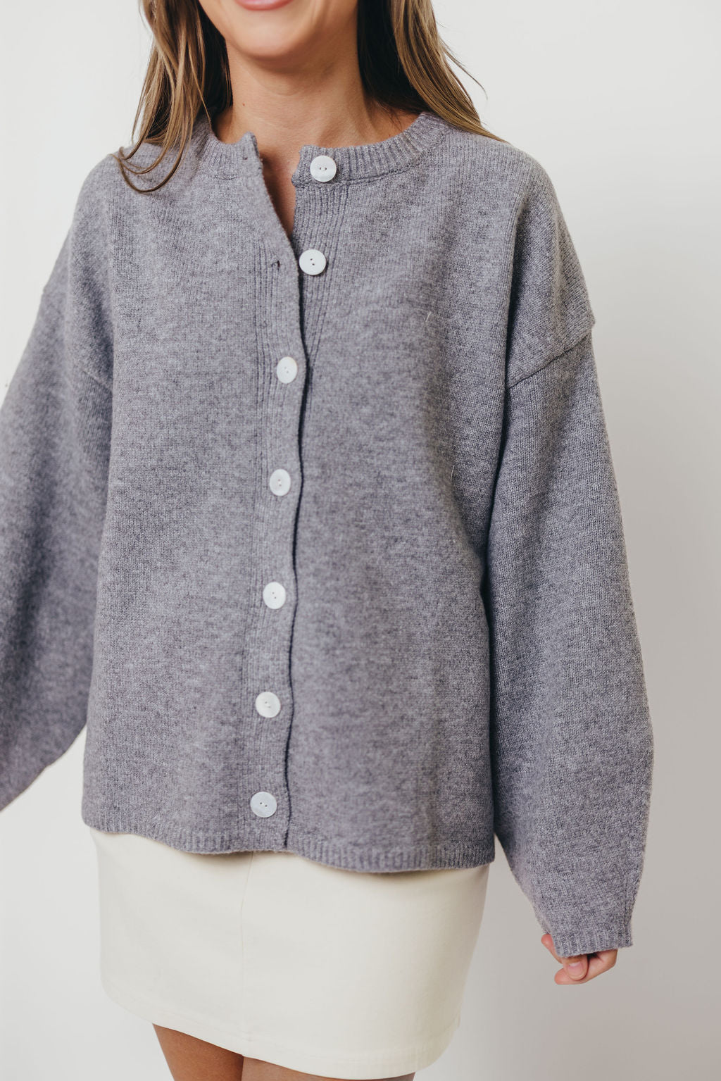 Hartford Cardigan Top in Heather Grey *Final Sale*