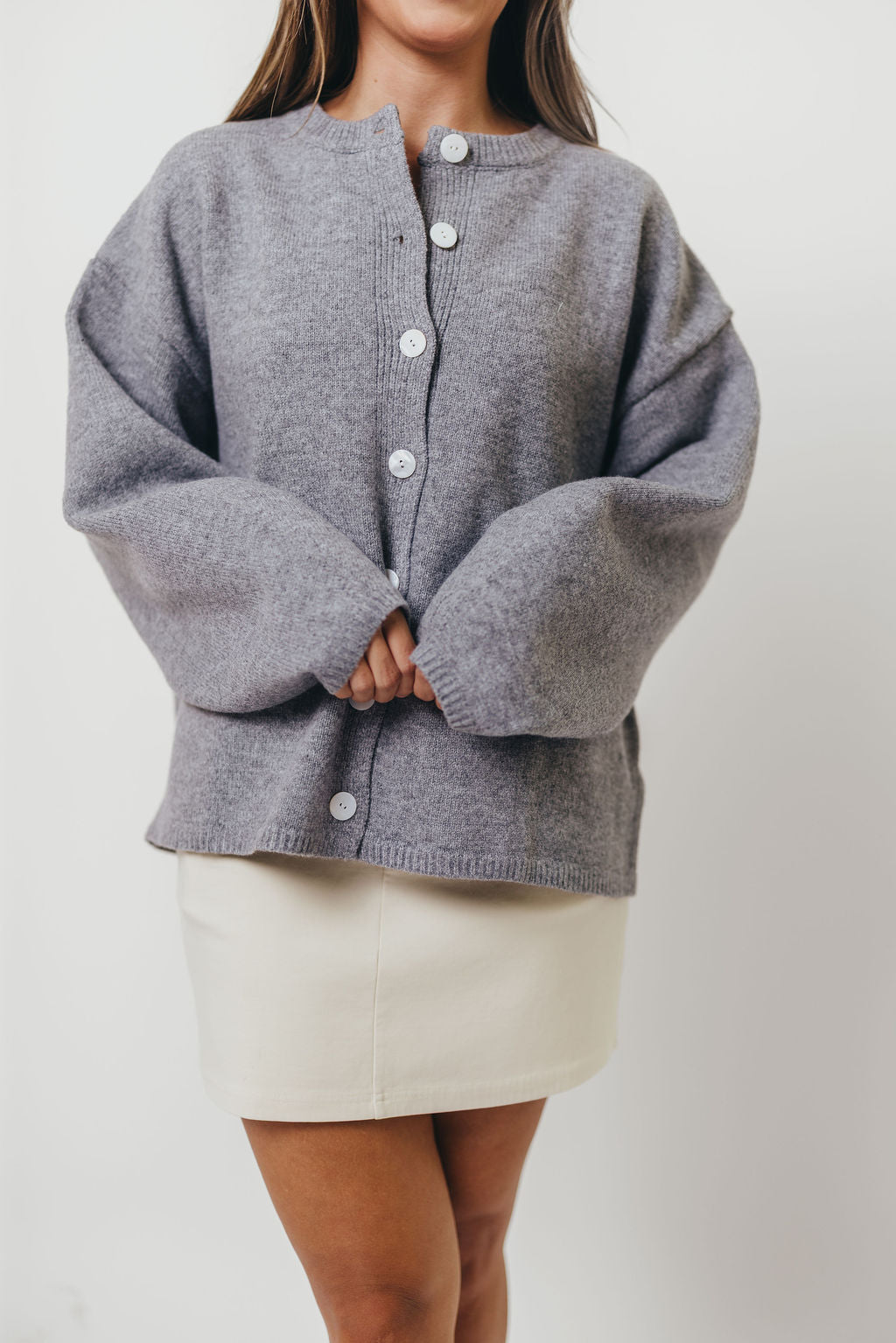 Hartford Cardigan Top in Heather Grey *Final Sale*