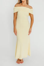 Monroe Dress in Butter Yellow - Bump Friendly