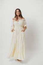 Golden Hour 100% Cotton Maxi Dress in Cream - Bump Friendly *12/17 PRE-ORDER*