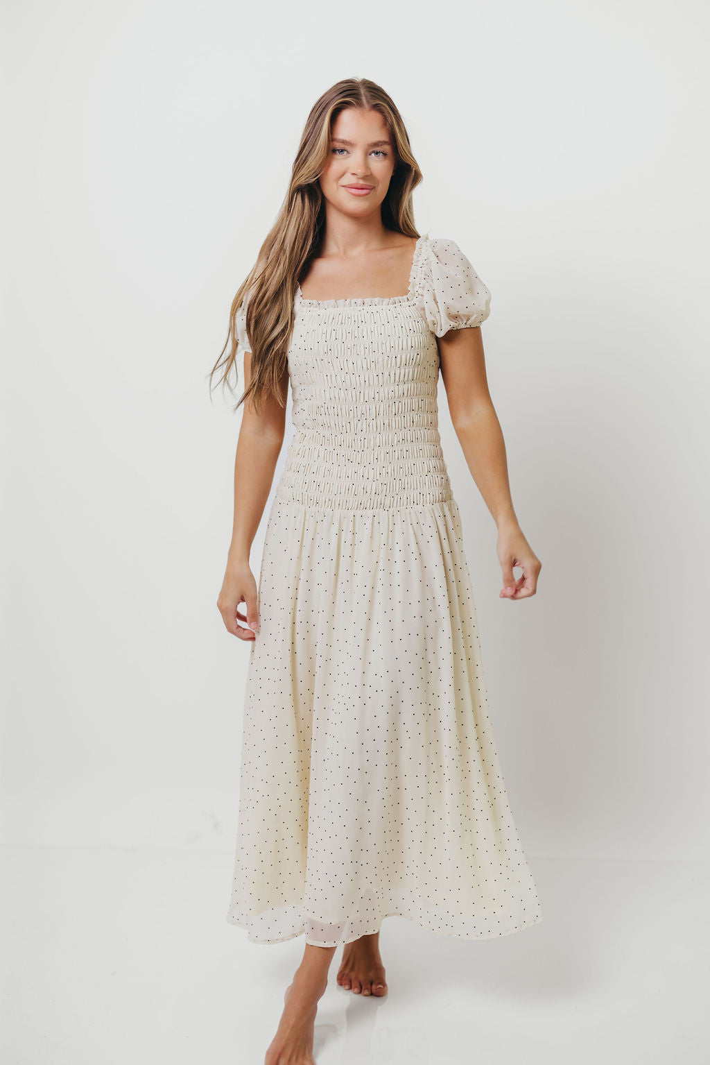 June Bell Maxi Dress in Cream