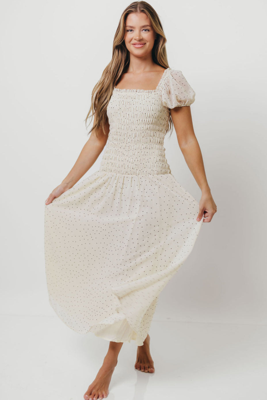 June Bell Maxi Dress in Cream