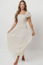 June Bell Maxi Dress in Cream