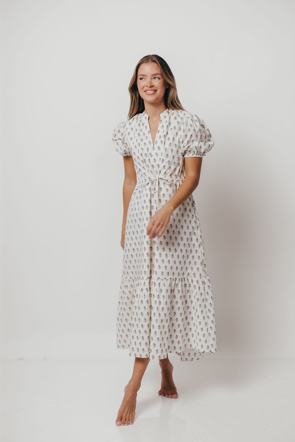 Bridget Midi Dress in White