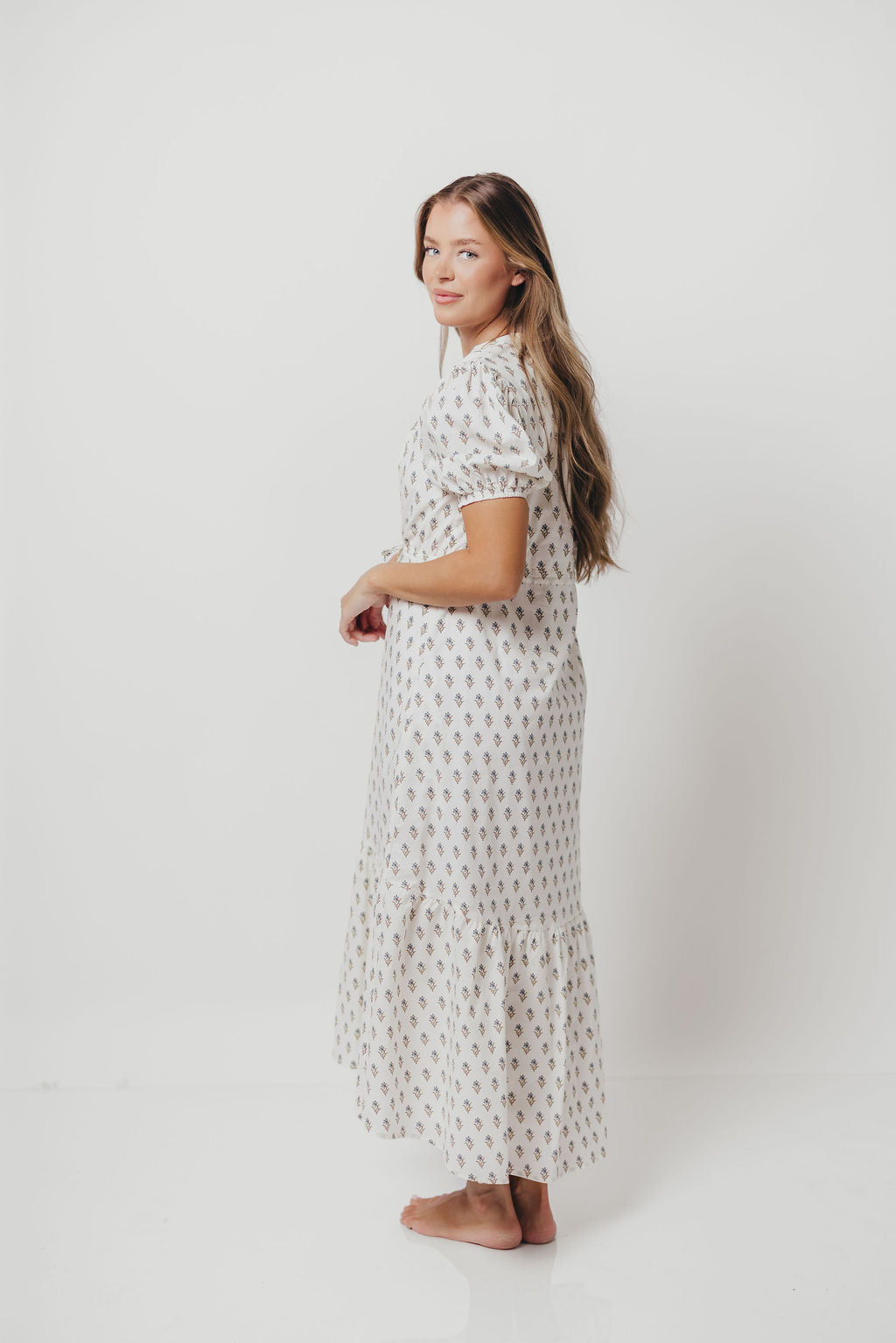 Bridget Midi Dress in White