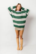 Cosmo Oversized Striped Sweater in Green