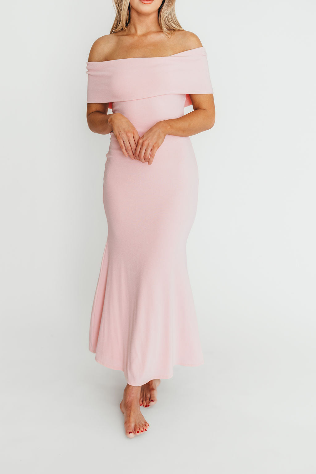 Monroe Maxi Dress in Dusty Pink - Bump Friendly