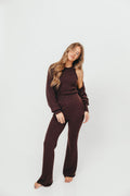 Zara Three Piece Lounge Set in Dark Brown