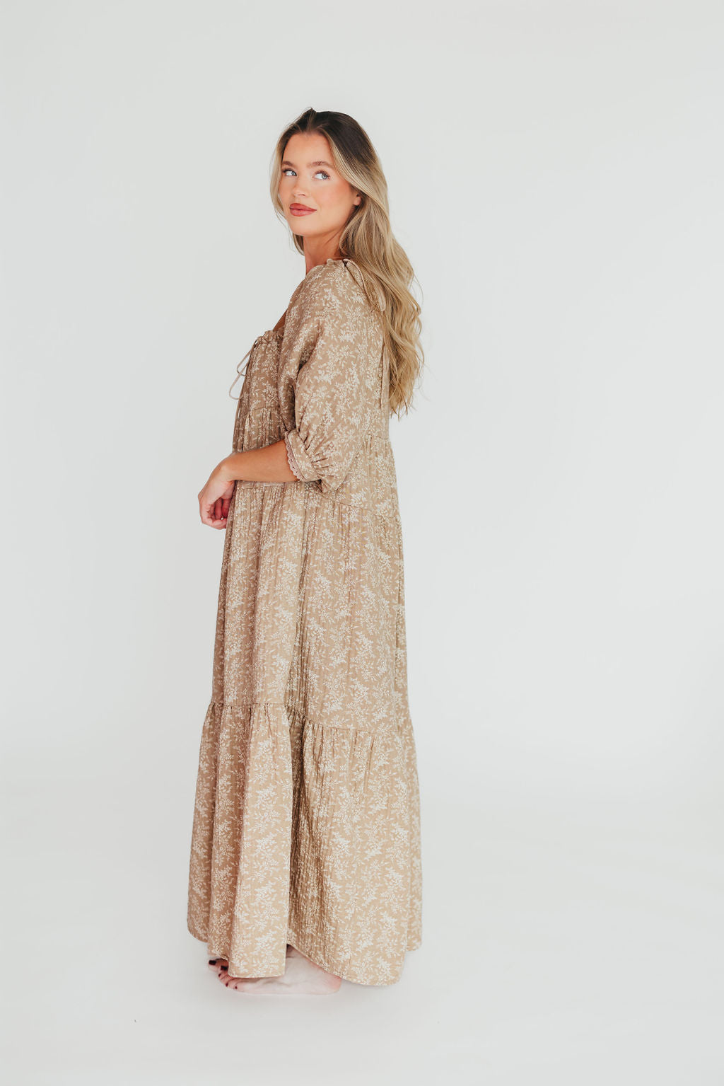 Cara 100% Cotton Maxi Dress in Mocha - Bump Friendly (XS-XL) *Final Sale*