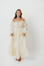 Golden Hour 100% Cotton Maxi Dress in Cream - Bump Friendly *12/17 PRE-ORDER*