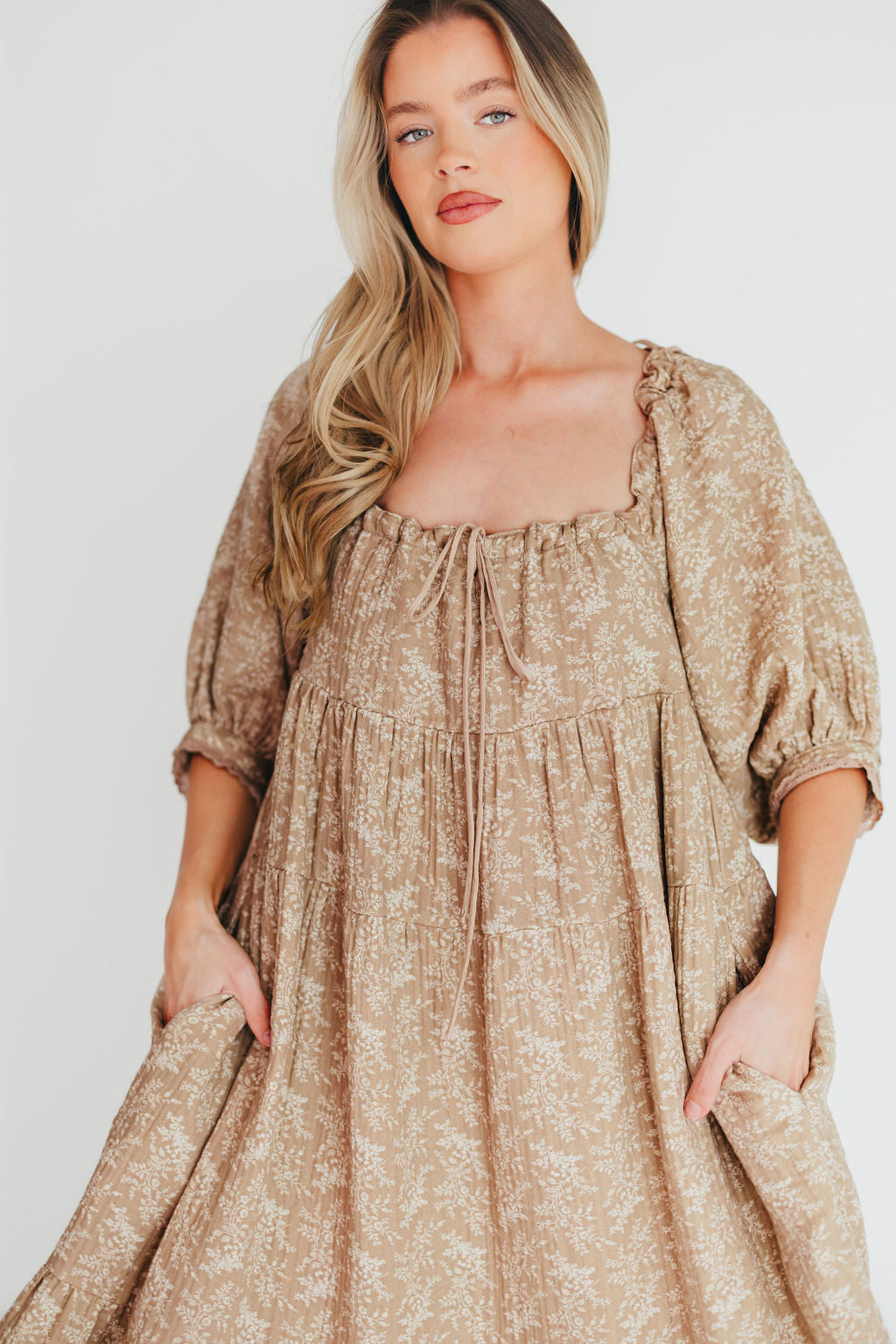 Cara 100% Cotton Maxi Dress in Mocha - Bump Friendly (XS-XL) *Final Sale*