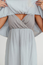 Josie 100% Cotton Maxi Dress in Cloud - Bump & Nursing Friendly