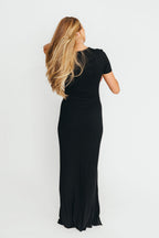 The Charlie Ribbed Maxi Dress in Black *Final Sale*