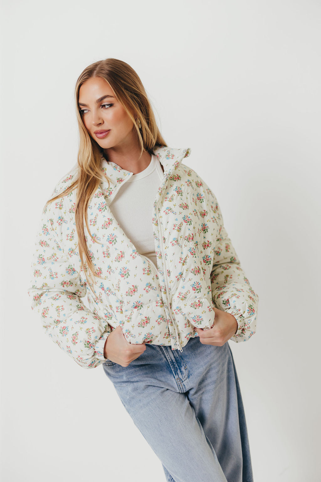 Emmalee Puff Jacket in Floral *Final Sale*