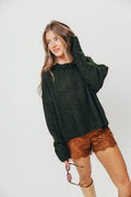 Natalie Tie-Back Sweater in Olive