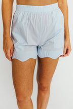 Ricci Scallop Shorts in Blue