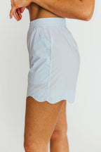 Ricci Scallop Shorts in Blue