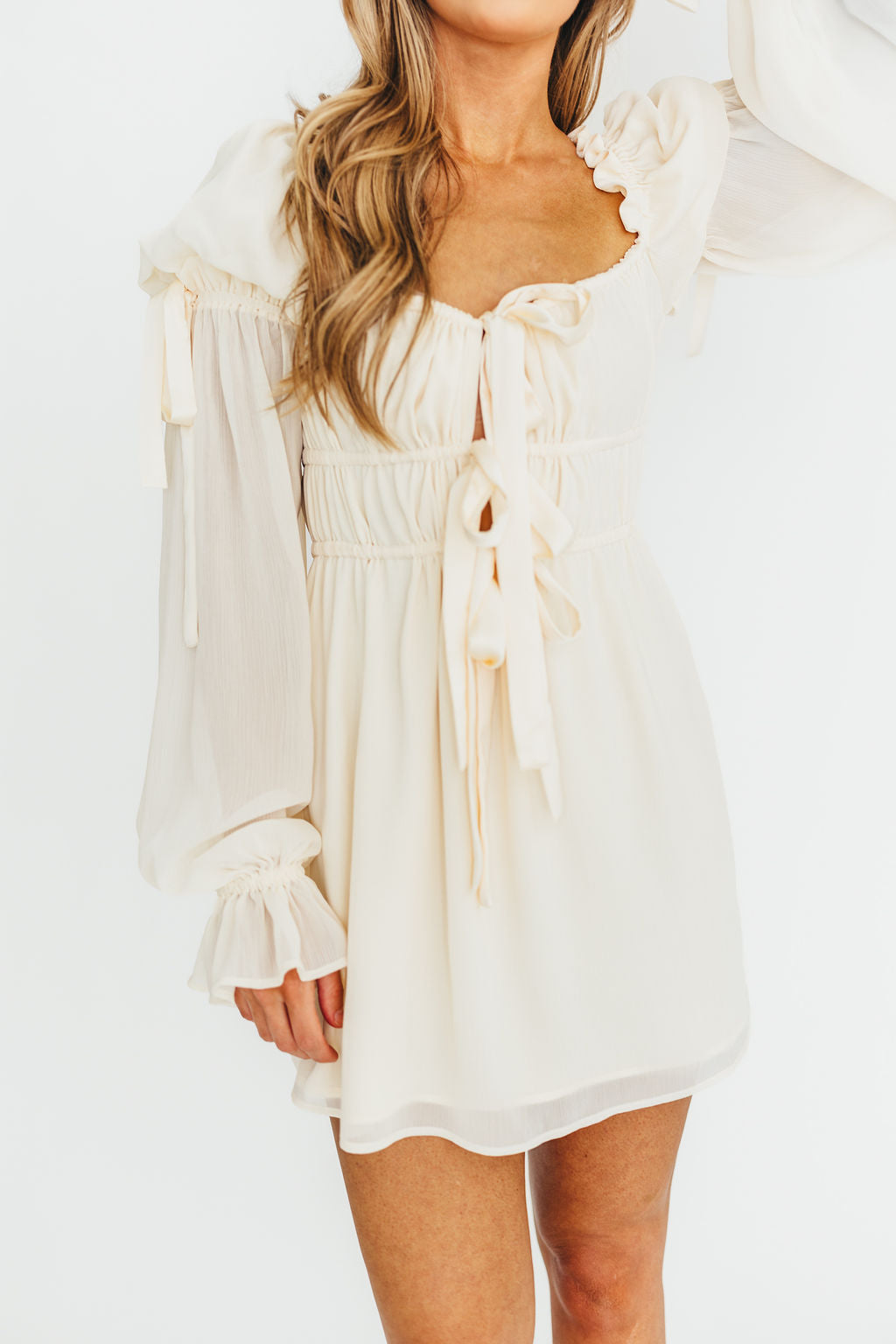 Macbeth Mini Dress in Cream