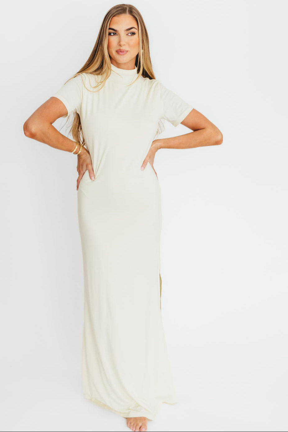 Ellis Maxi Dress in Ivory - Bump Friendly *Final-Sale*