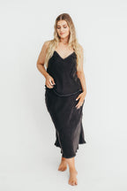 Romana Cami Top and Skirt Set in Black *Final-Sale*