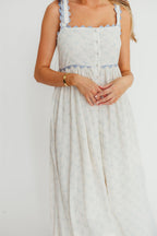 Amber Maxi Dress in Baby Blue - Nursing Friendly