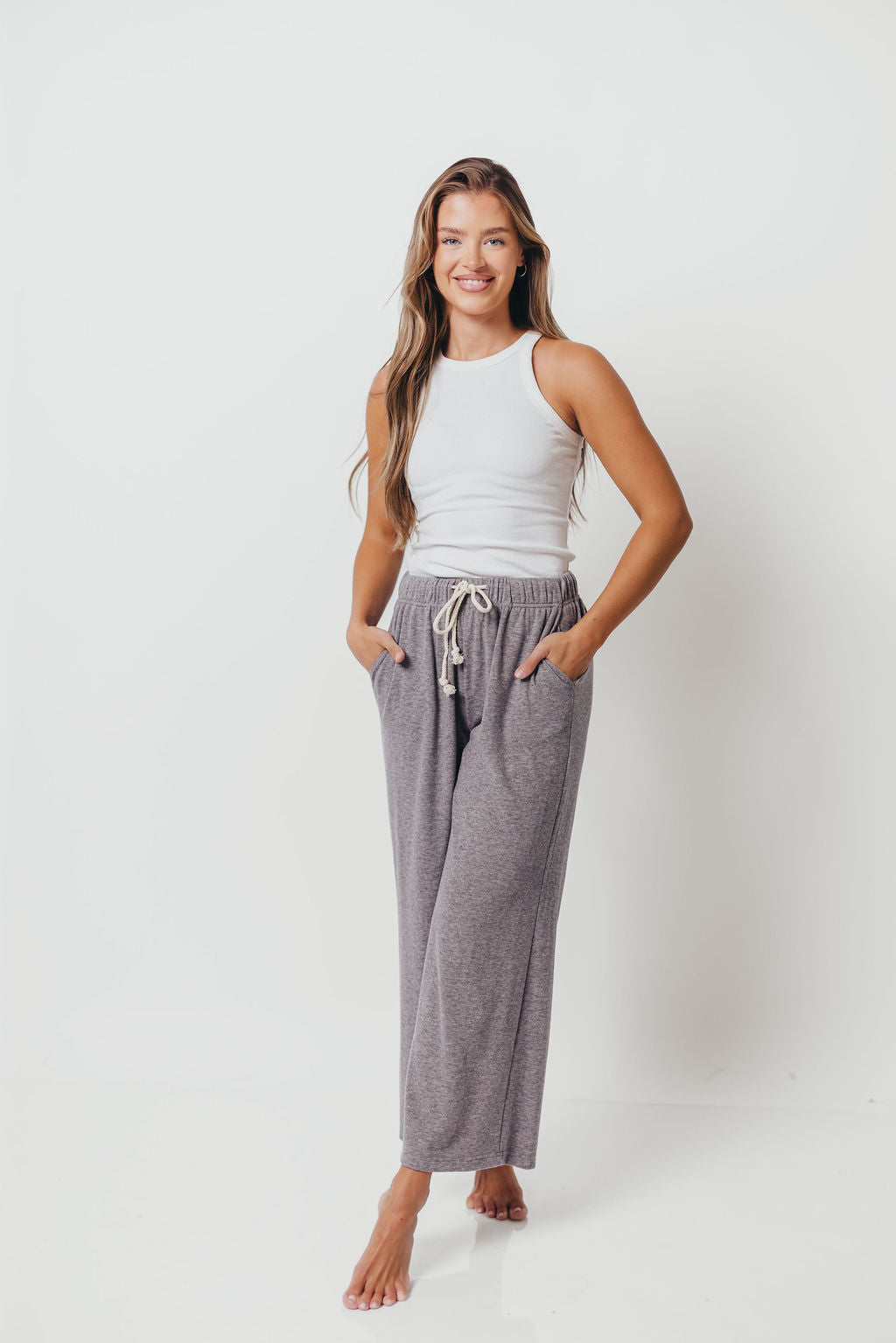 Wyatt Knit Pants in Grey