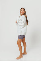 Asher Oversized Hoodie in White Melange
