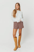 Piper Cardigan Top in Snow