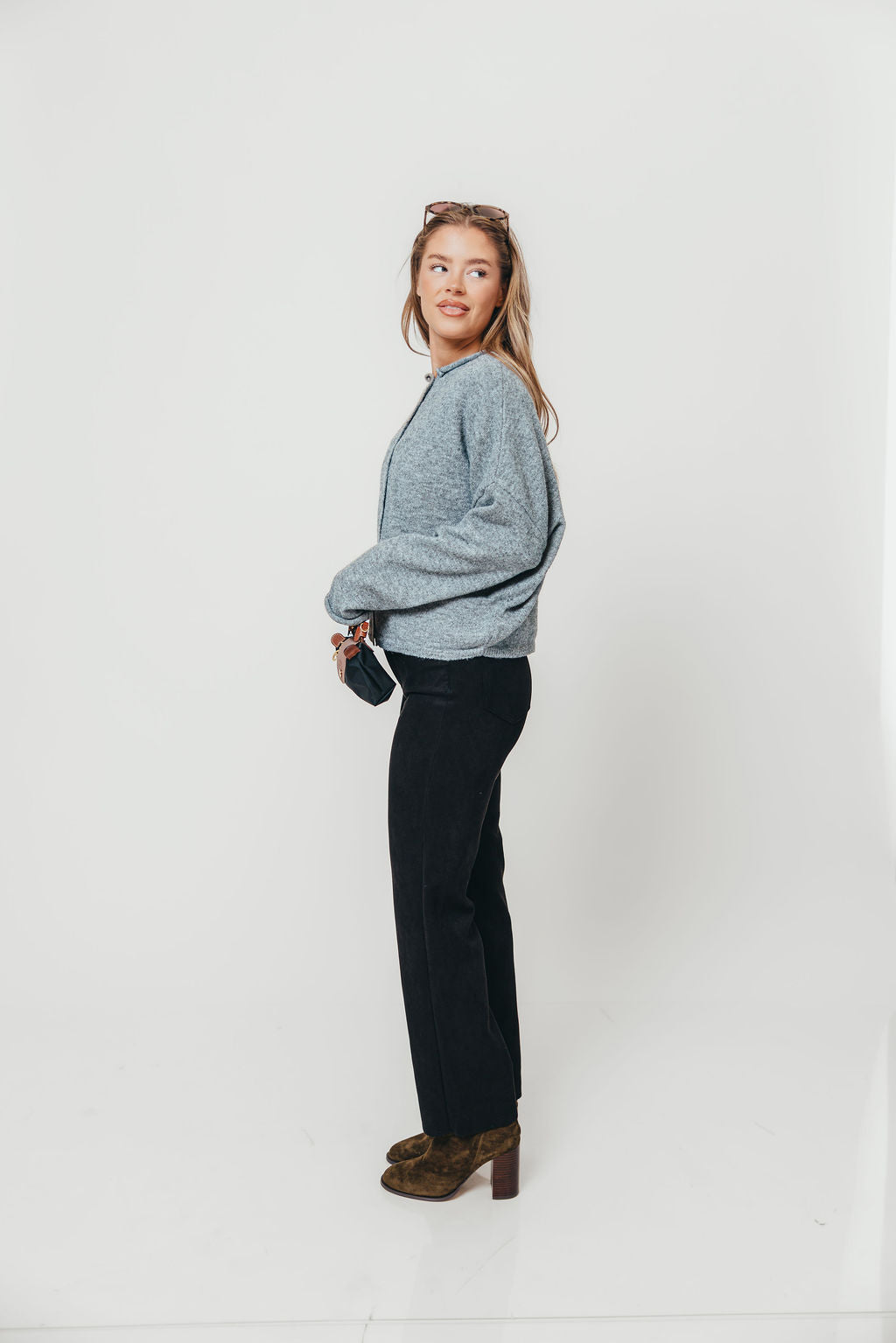 Piper Cardigan in Heather Grey