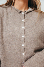 Piper Cardigan Top in Mocha