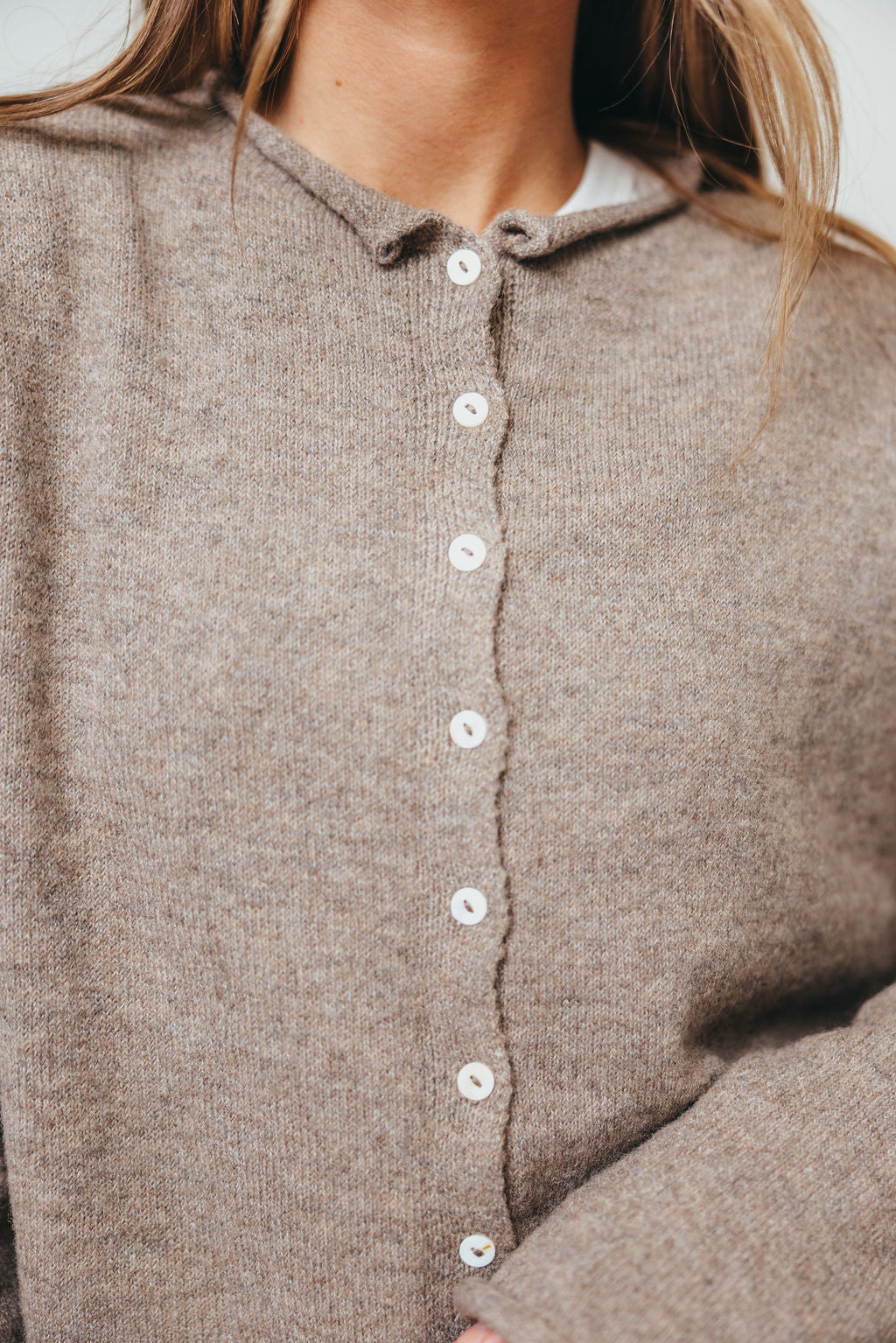 Piper Cardigan Top in Mocha