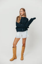 Piper Cardigan Top in Midnight