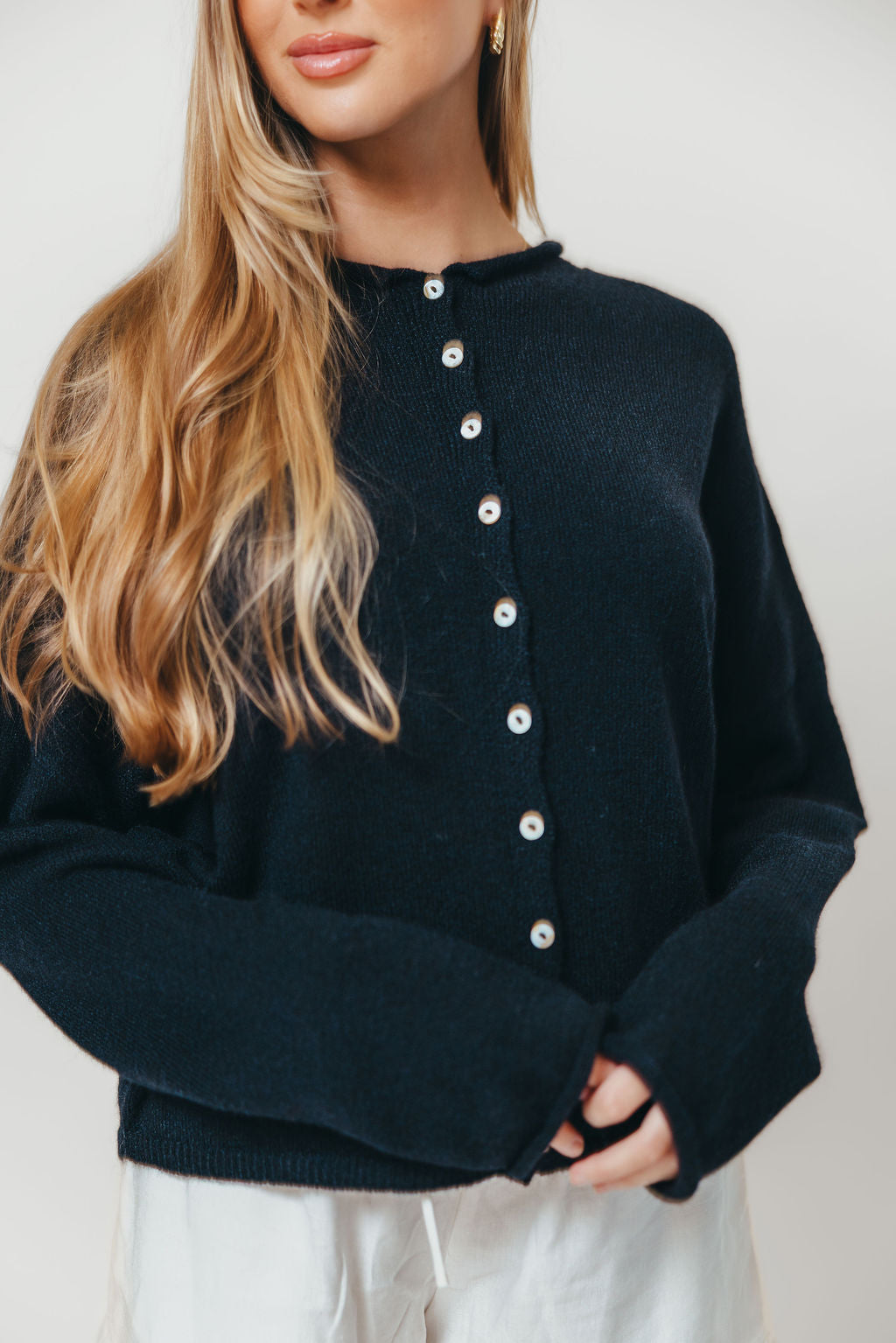 Piper Cardigan Top in Midnight