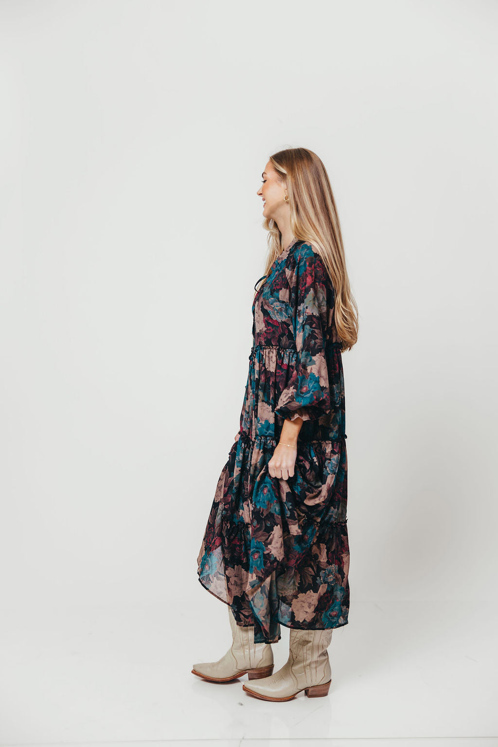 Tabitha Midi Dress in Black - Bump Friendly