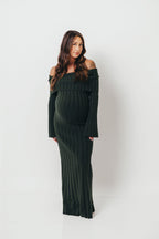 Evella Maxi Dress in Evergreen - Bump Friendly