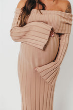 Evella Maxi Dress in Stone - Bump Friendly *Final Sale*