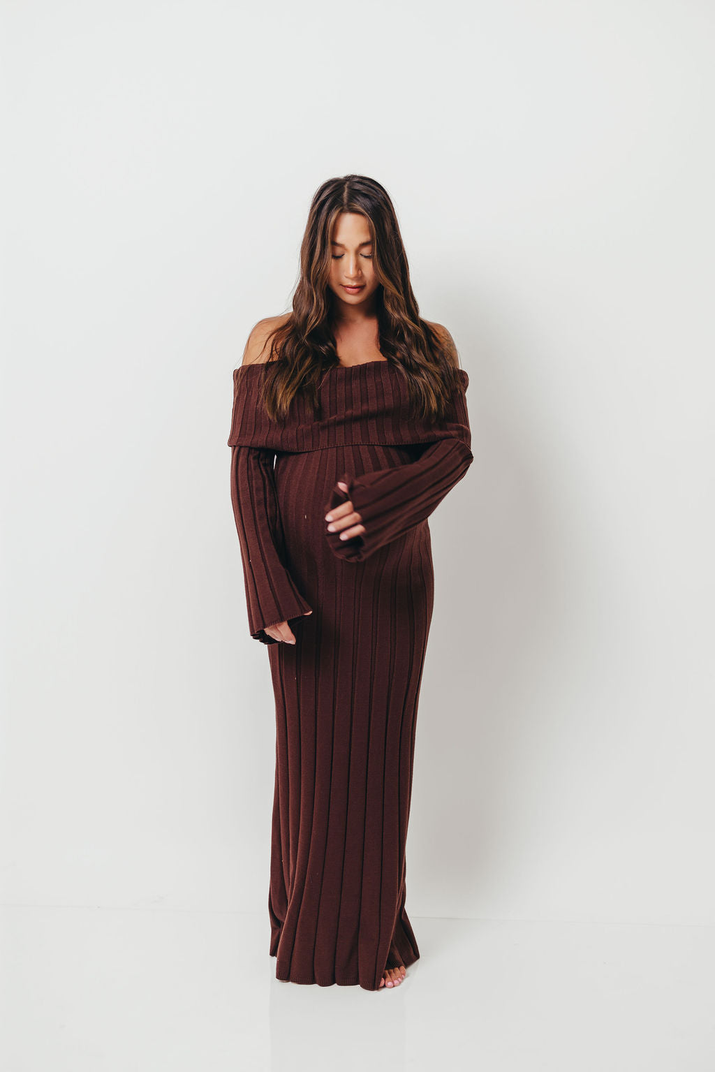 Evella Maxi Dress in Brown - Bump Friendly *Final Sale*
