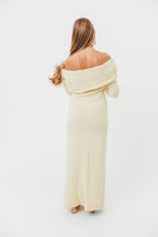 Nora Knit Maxi Dress in Butter Yellow- Bump Friendly