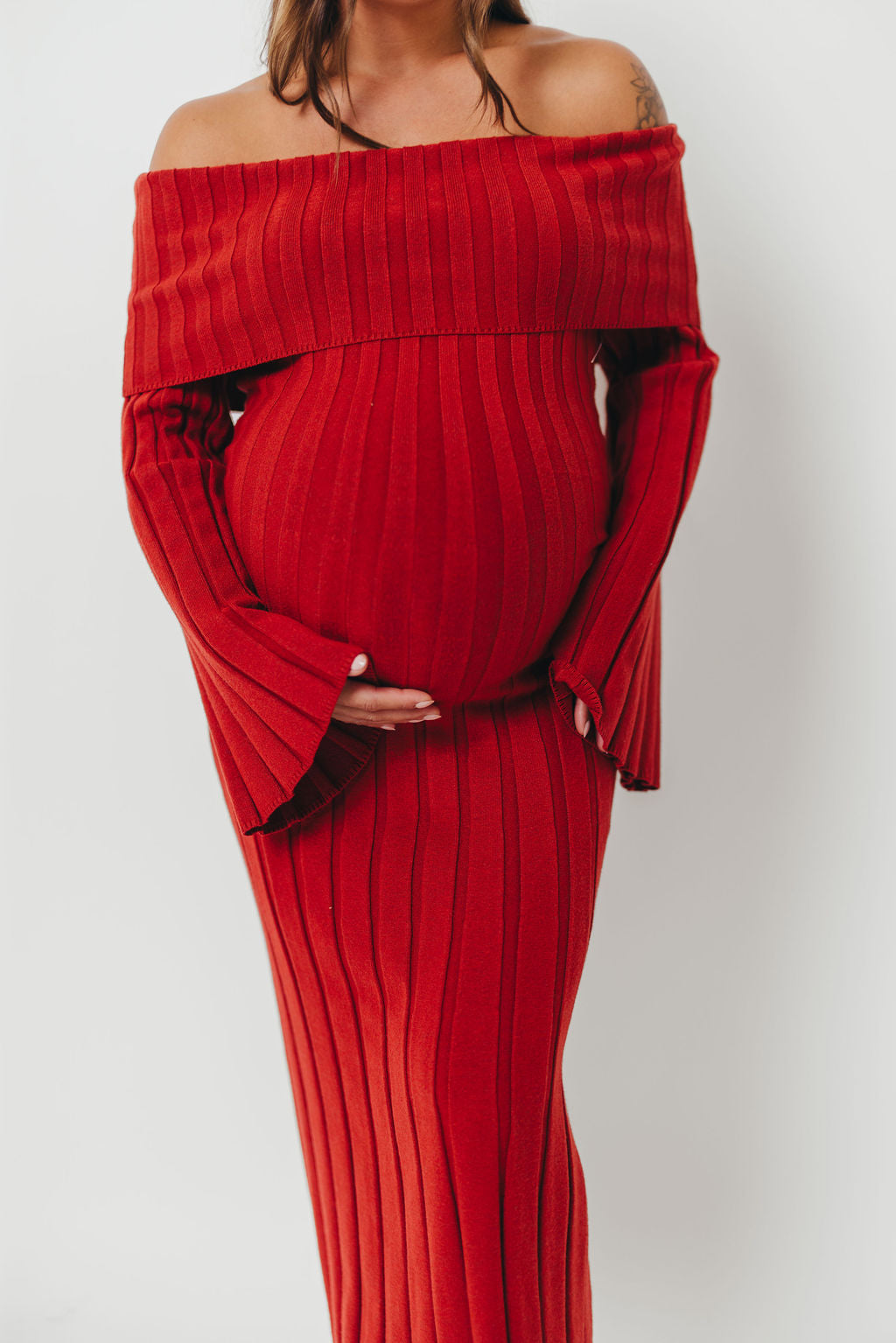 Evella Maxi Dress in Red - Bump Friendly *Final Sale*