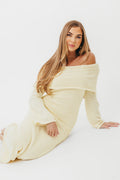 Nora Knit Maxi Dress in Butter Yellow- Bump Friendly