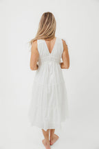 The Ellice Dress in White - 100% Cotton