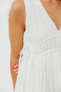 The Ellice Dress in White - 100% Cotton