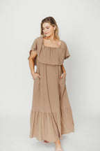Josie 100% Cotton Maxi Dress in Dry Thyme - Bump & Nursing Friendly *Final-Sale*