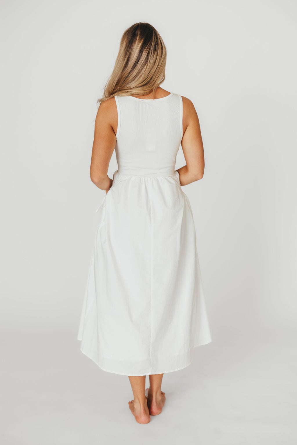 Lucca Midi Dress in Off-White *Final-Sale*
