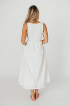 Lucca Midi Dress in Off-White *Final-Sale*