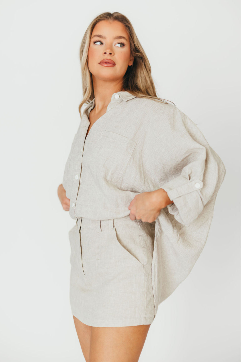 Suki Linen Skort in Linen