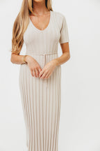 Oakley Ribbed Maxi Dress in Dusty Taupe - Bump Friendly *Final-Sale*